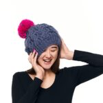 Шапка «A014» вязаная мелкой вязки