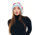 Шапка «A015» вязаная с жаккардовым узором