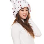Шапка «A035» вязаная с жаккардовым узором