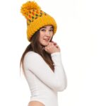 Шапка «A038» вязаная с отворотом