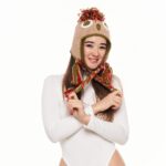 Шапка «A045» вязаная с жаккардовым узором