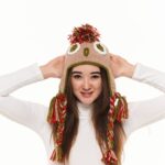Шапка «A045» вязаная с жаккардовым узором