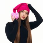 Шапка «A054» вязаная мелкой вязки