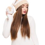 Шапка «A083» вязаная с жаккардовым узором