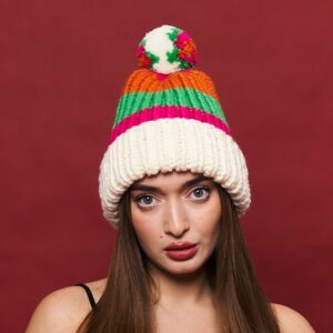 Шапка «A104» вязаная с резинкой
