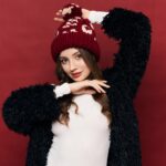 Шапка «A106» вязаная с отворотом