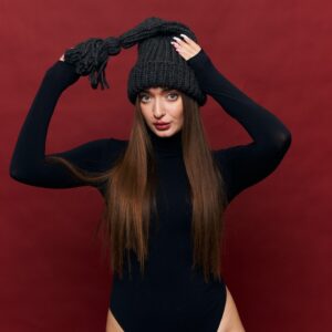 Шапка «A118» вязаная слоучи