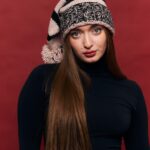 Шапка «A122» вязаная мелкой вязки
