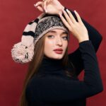 Шапка «A122» вязаная мелкой вязки