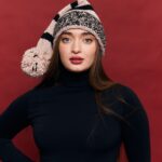 Шапка «A122» вязаная мелкой вязки