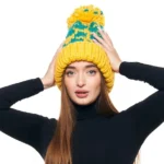 Шапка «A024» вязаная мелкой вязки