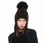 Шапка «A055» вязаная с жаккардовым узором