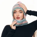 Шапка «A057» вязаная объемной вязки