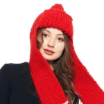 Шапка «A081» вязаная крупной вязки