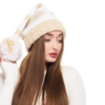 Шапка «A083» вязаная с жаккардовым узором
