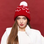 Шапка «A105» вязаная объемной вязки