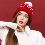Шапка «A105» вязаная объемной вязки