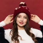 Шапка «A106» вязаная с отворотом