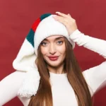 Шапка «A110» вязаная с узором косы