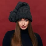 Шапка «A118» вязаная слоучи
