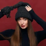 Шапка «A118» вязаная слоучи