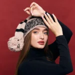 Шапка «A122» вязаная мелкой вязки